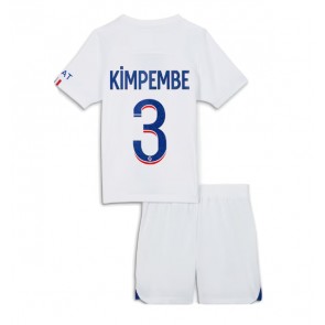 Paris Saint-Germain Presnel Kimpembe #3 Udebanesæt Børn 2023-24 Kort ærmer (+ korte bukser)